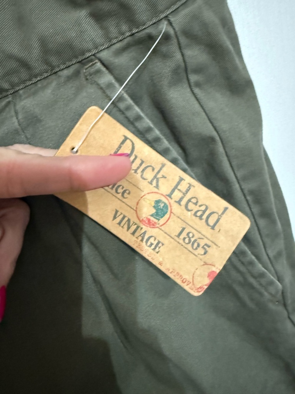 NWT Duck Head size 36 Olive Green Men’s Casual Shorts - Picture 3 of 4